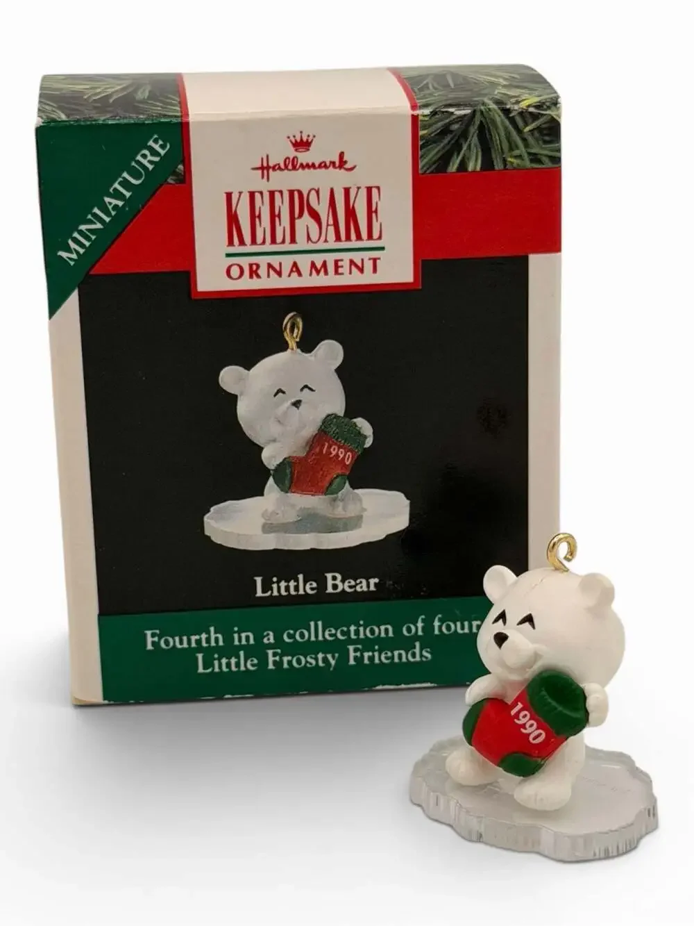 1990 Hallmark Keepsake Miniature Ornament Little Bear (Frosty Friends Series)